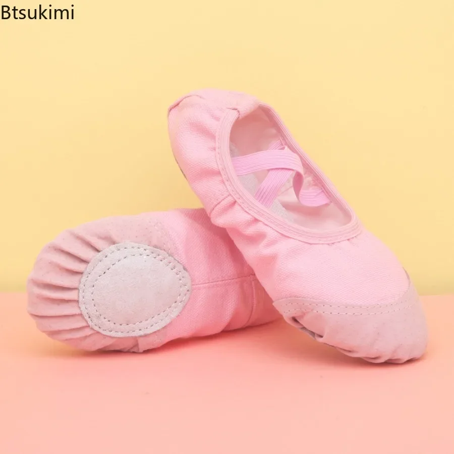Lace-Up Free Children's Dance Shoes Body Training Ballet Leather Head Soft-Soled Training Shoes Women Dancing Performance Shoes