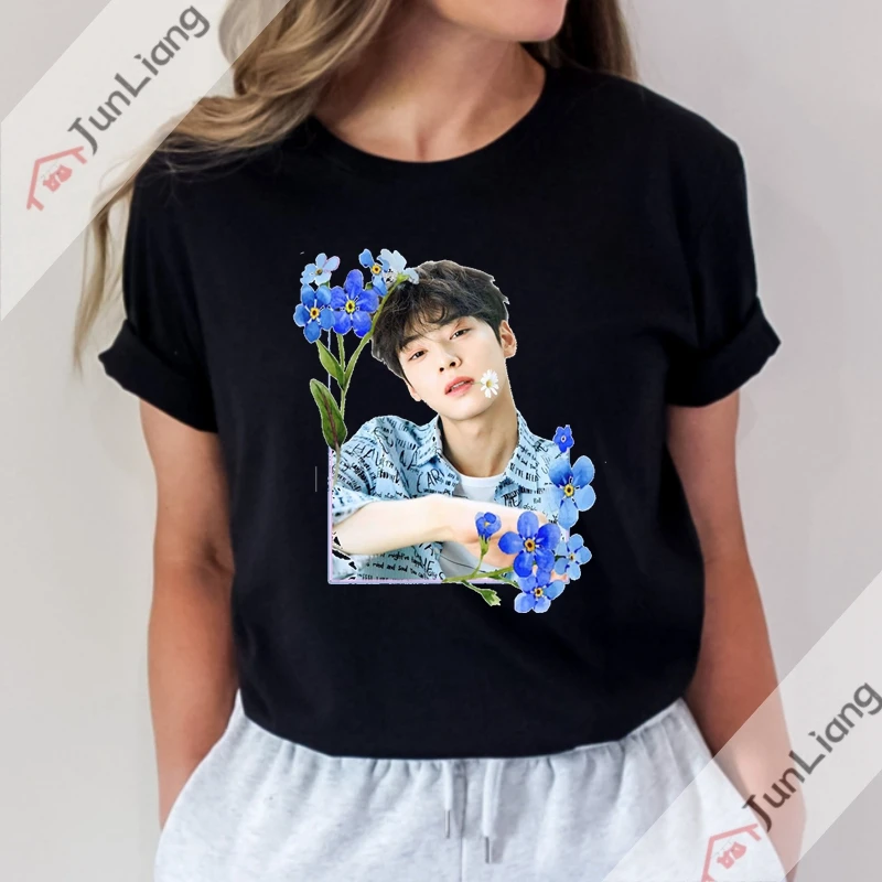 Cha un Woo Kpop idee regalo per Fan t-shirt da donna abbigliamento sportivo uomo Y2k abbigliamento Harajuku Streetwear Goth abbigliamento top uomo