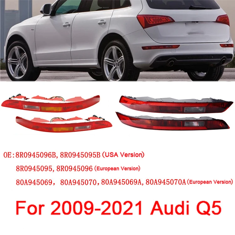 

For 2009-2021 Audi Q5 8R0945095 8R0945096 Car Rear Brake Anti-collision Light Tail Warning Stop LED Signal Light