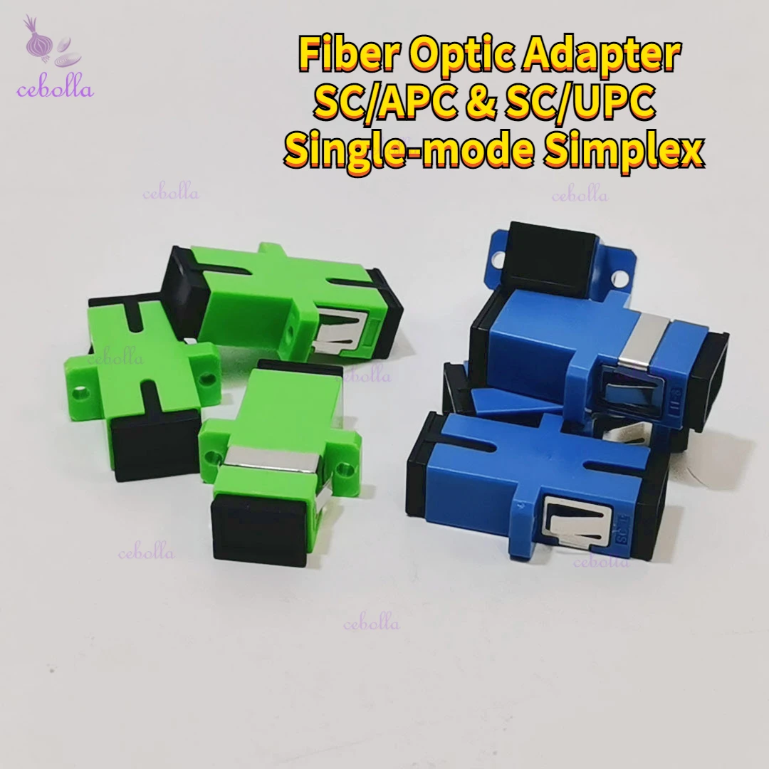 100pcs/lot SC/APC&SC/UPC Simplex Single-mode Fiber Optic Adapter SC Optical Fiber Flange SC APC Fiber Coupler SC Connector SM