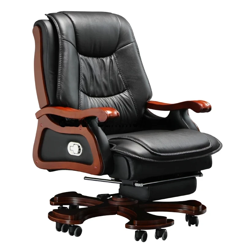 

Luxury Massage Chair Office Genuine Leather Comfortable Lounge Nordic Ergonomic Office Chair Silla Oficina Home Furniture