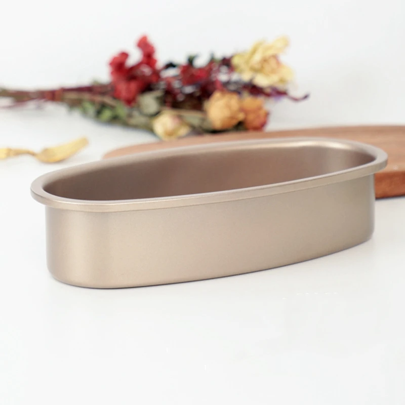 

3 Pieces Non Stick Oval Shape Cake Pan Cheesecake Loaf Bread Mold Baking Tray For Oven And Baking