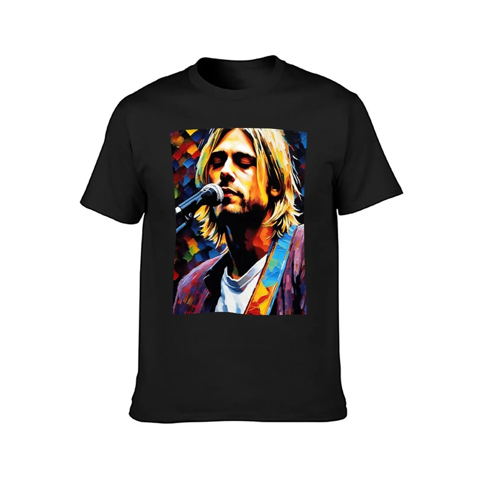 Kurt Cobain T-Shirt oversizeds animal prinfor boys anime clothes boys whites mens cotton t shirts