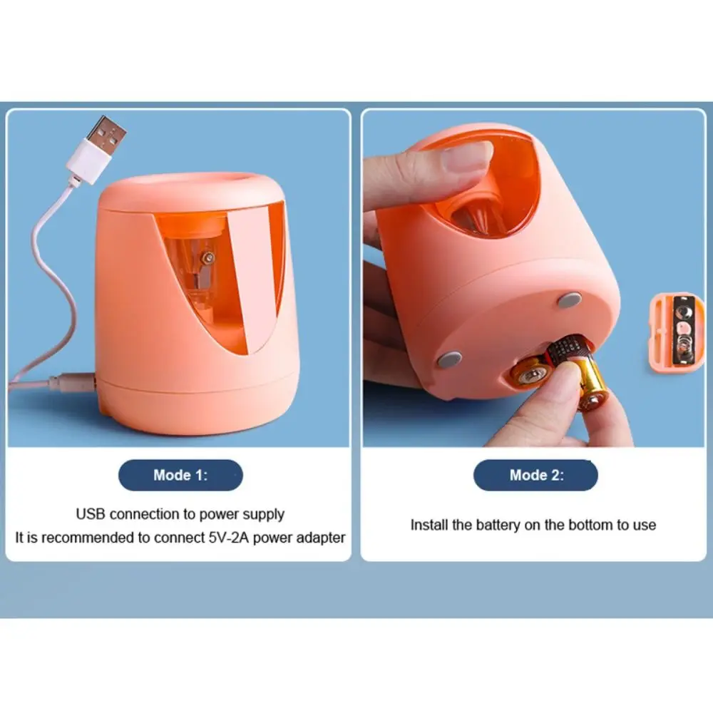 Battery/USB/Charging with Decorative Sticker Creative Stationery Electric Pencil Sharpener Switch Automatic Mechanical Tool
