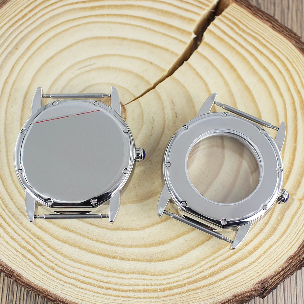 42 مللي متر حافظة ساعة من الفولاذ المقاوم للصدأ الياقوت كريستال الساعات اكسسوارات ل Eta 2824 PT5000 32.50-34.00 مللي متر ساعة الطلب إصلاح أجزاء