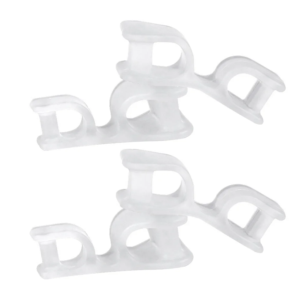 4 個の外反母趾矯正器 Sebs 足指セパレーター痛み緩和矯正器具外反母趾用フットケアツール透明矯正器