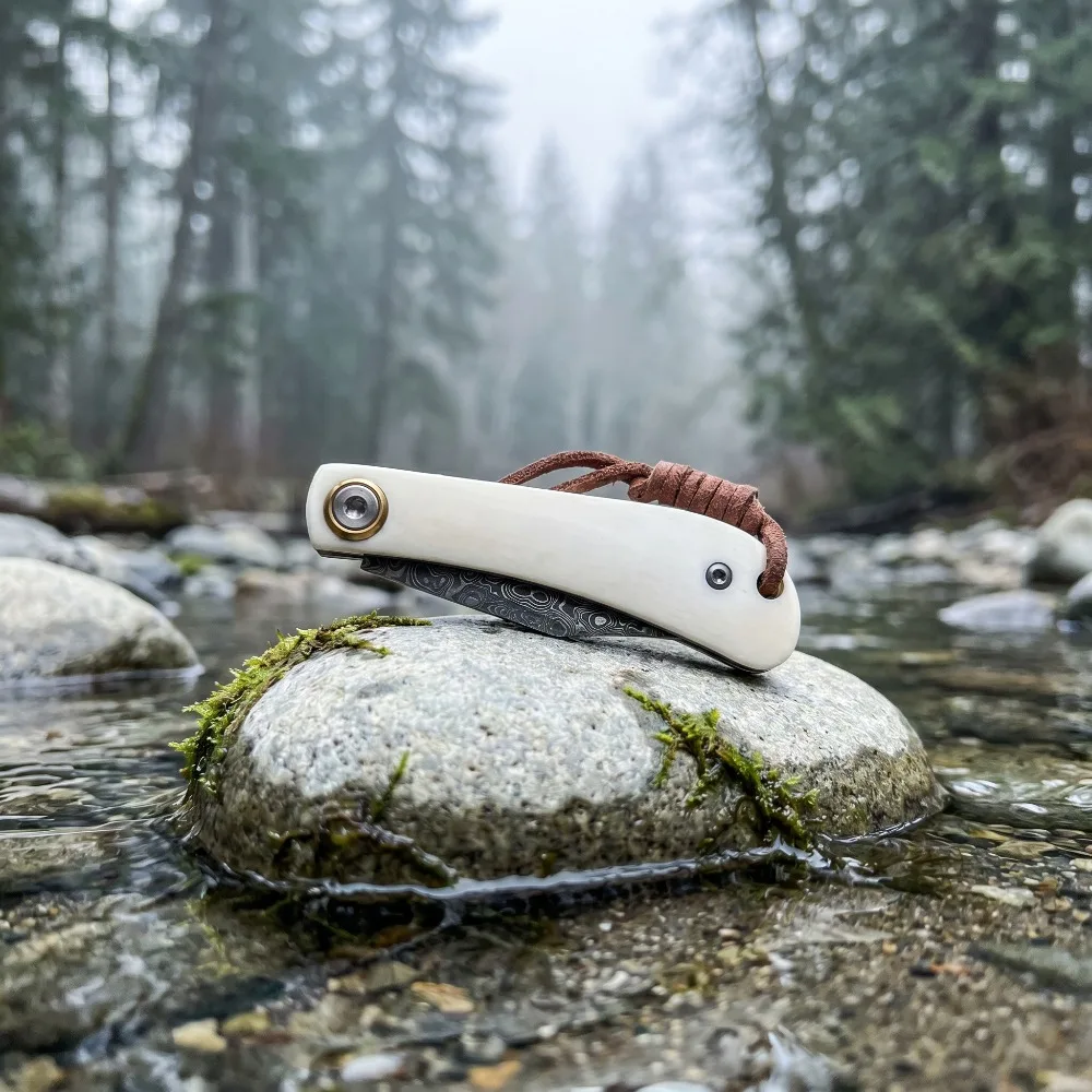 Outdoor Folding Knife Bull Bone Handle Small Pocket Knife Daily Carry Camping Mini Tool Durable EDC Knives - view 5