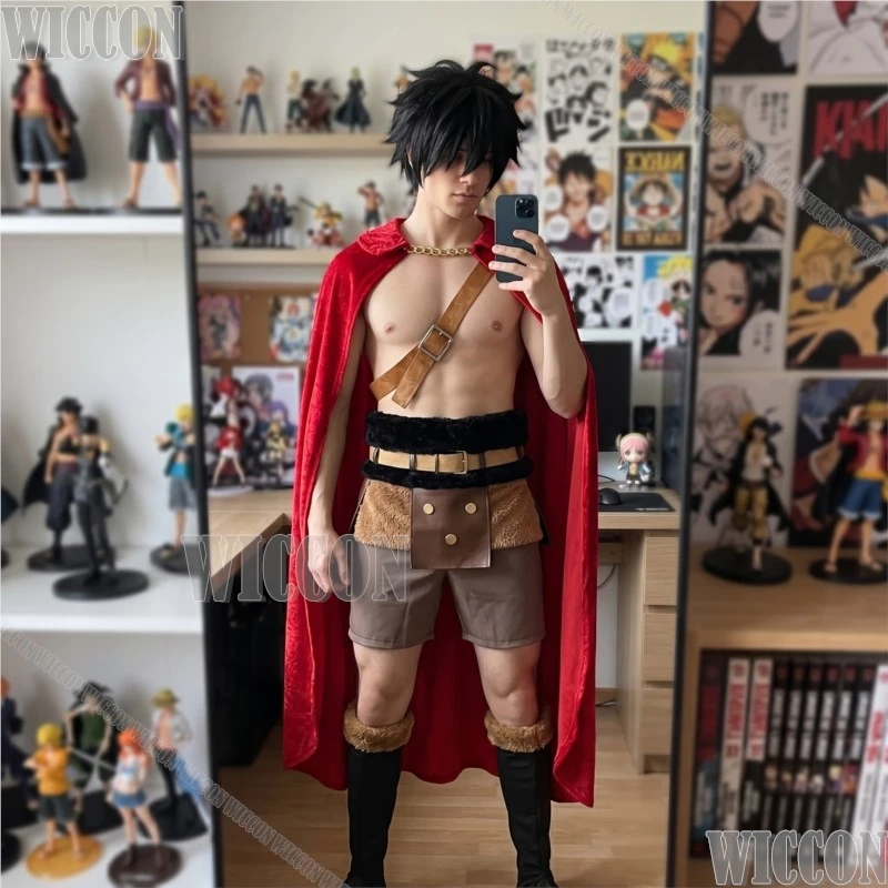 マンガエルバフアークアニメコスプレモンキーウィッグケープ海賊バイキング衣装ショーツハロウィン2026新しい服フェスティバルファンシーコミックコン