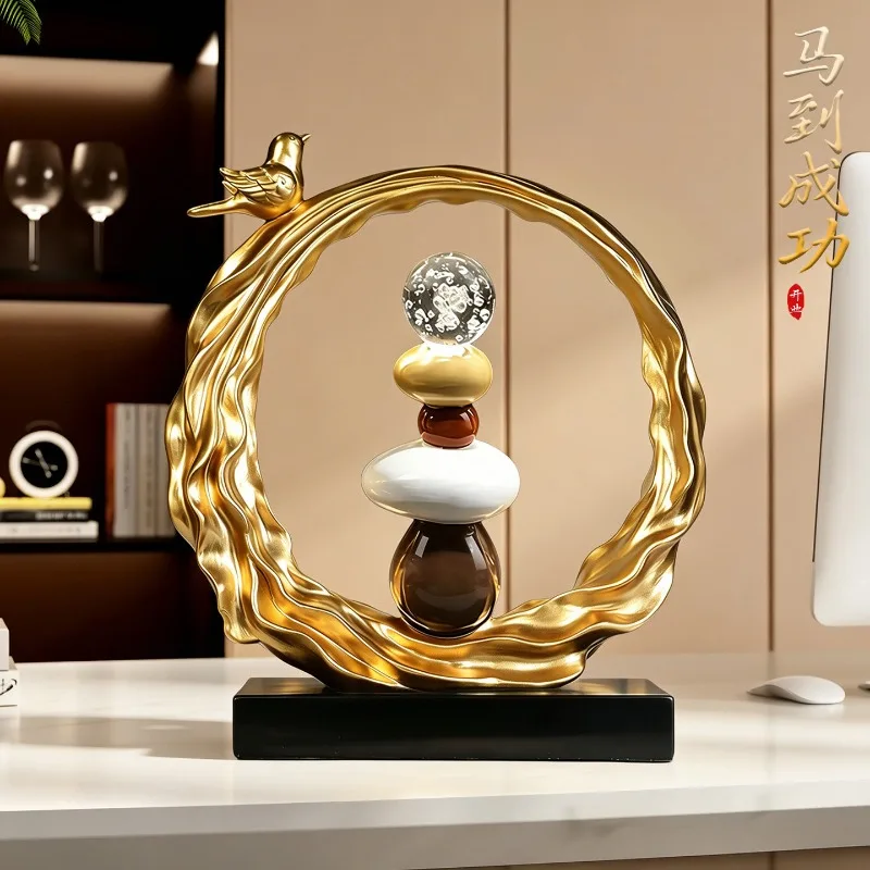 Modern Time To Operate Art Ornament,Sculpture Living Room TV Cabinet,Office Wine Cabinets,Foyer Desktop Statuette Decoration