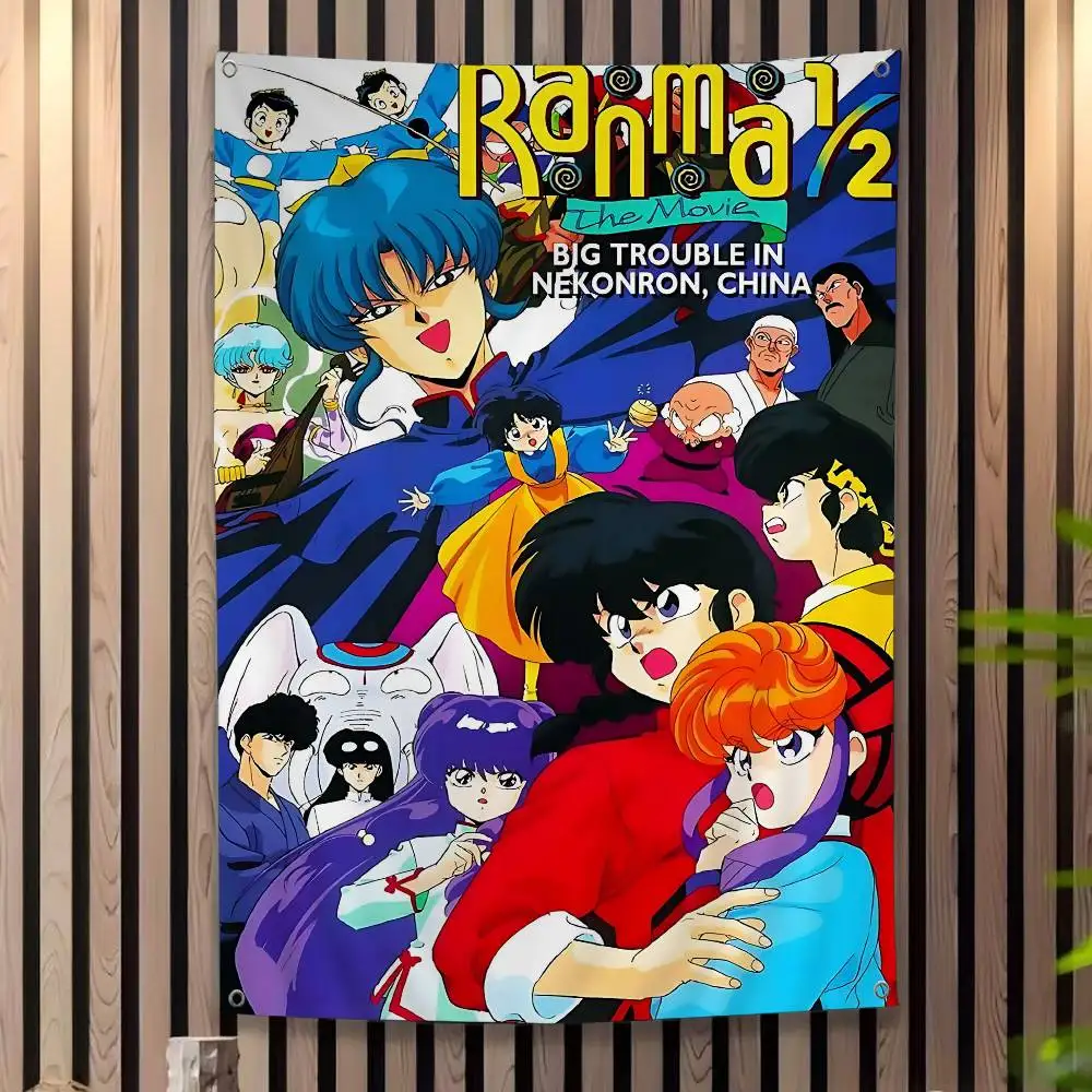 

Anime R-Ranma Cartoon Flag Wall Hanging Banner Decoration Household Home Decor
