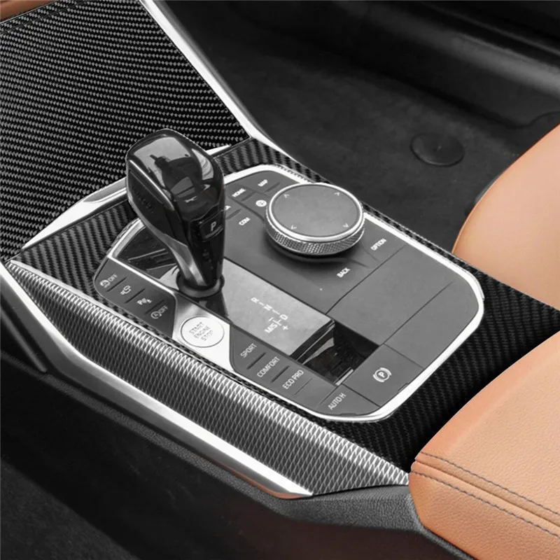 

For BMW 3 Series G20 2019-2020 Accessories Car Interior Button Panel Cover Decorative Carbon Fiber Sticker