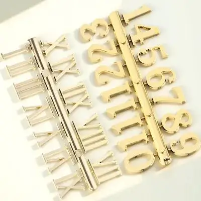 

2 Sets Clock Number Plates Roman Arabic Bright Color Diy Wall Clock Replacement Parts Sturdy Plastic Durable Accessories Decor