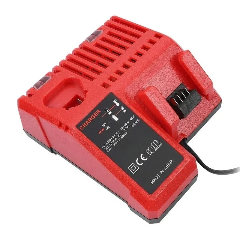 

2 interface Battery Charger For Milwaukee Lithium Batteries 12V-18V 48-11-1815 48-11-1820 48-11-1840/1850/1828 Tools Charging