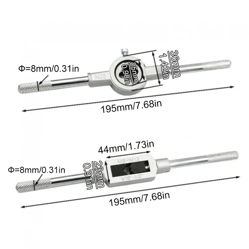 12/20 In 1 Tap And Die Set M3-M12 Male Thread Screw Threading Tool Kit Alloy Steel Female Mechanical Professional Tools Machine