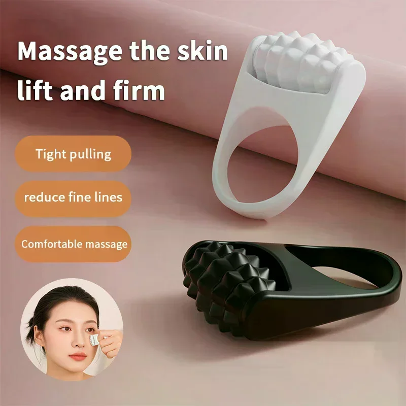 Facial Massage Roller Manual Facial Lifting Massager Rolling Massage Stick Ring Beauty Care Tool Silicone Portable Travel/Home