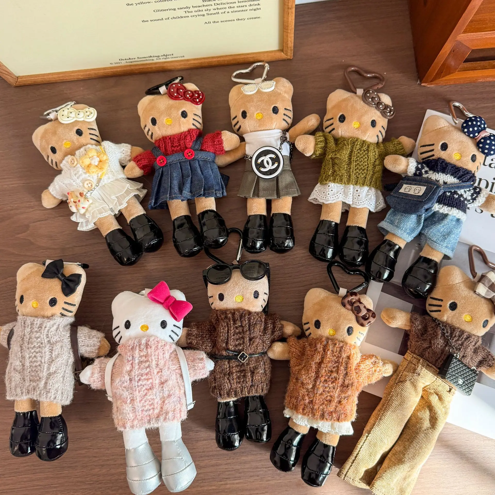 新型ハローキティぬいぐるみキーホルダー アニメ ロングレッグ ぬいぐるみ チェーン バックパック飾り バレンタイン 卒業 誕生日プレゼント