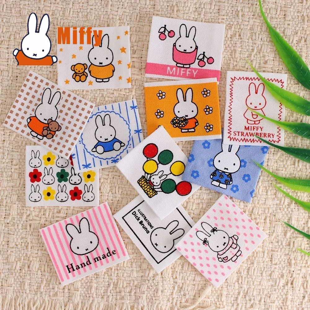 Kawaii Miffy Cloth Patch Cute Rabbit Woven Patch Sew on Applique Embroidery Tag DIY Craft Scrapbook Material Accessory Gift view 4