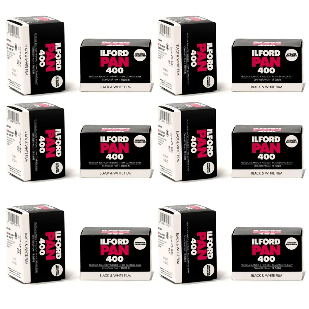 in Stock ILFORD 135 Pan B&W 400 Negative Film For 135 Film Camera Black And White Film 35mm 36 Exposure Per Roll Expiration：2028