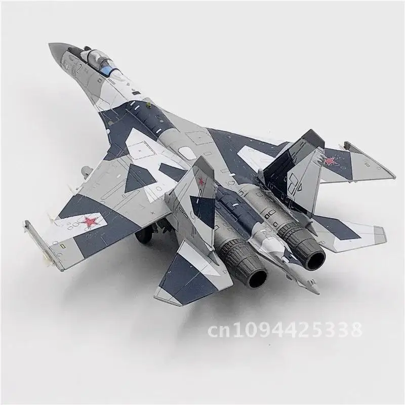 1/100 Scale Russia Airforce SU 35 SU35 SU-35 Fighter Camo Color Air Force One Diecast Aircraft Plane Model Alloy AirlineToy