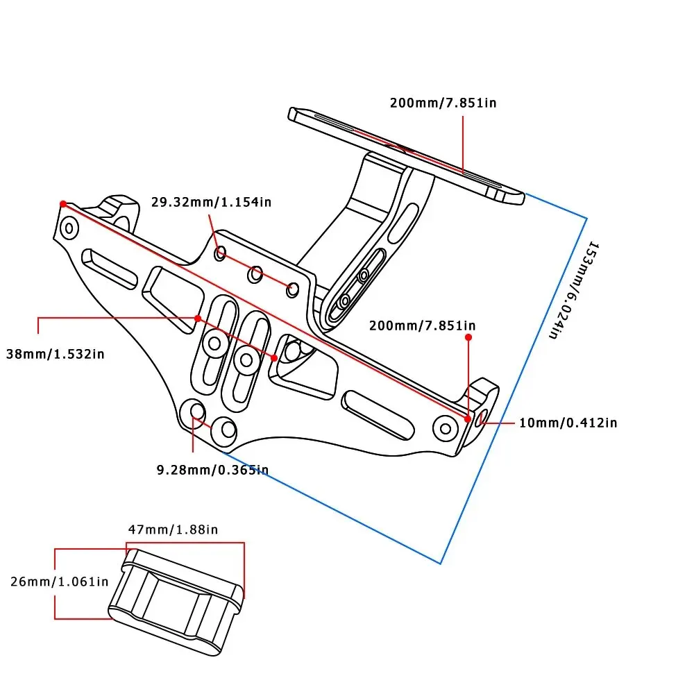 For Honda CRF300L CRF300 CRF 300 L 300L Rally 2021 - 2022 2024 2023 License Plate Holder Bracket Tail Tidy Fender Eliminator kit