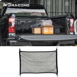 Double layer elastic mesh pocket for Ford Ranger T9 2023 2024 Cargo Net Trunk Organizer Mesh Storage Cargo limit cover