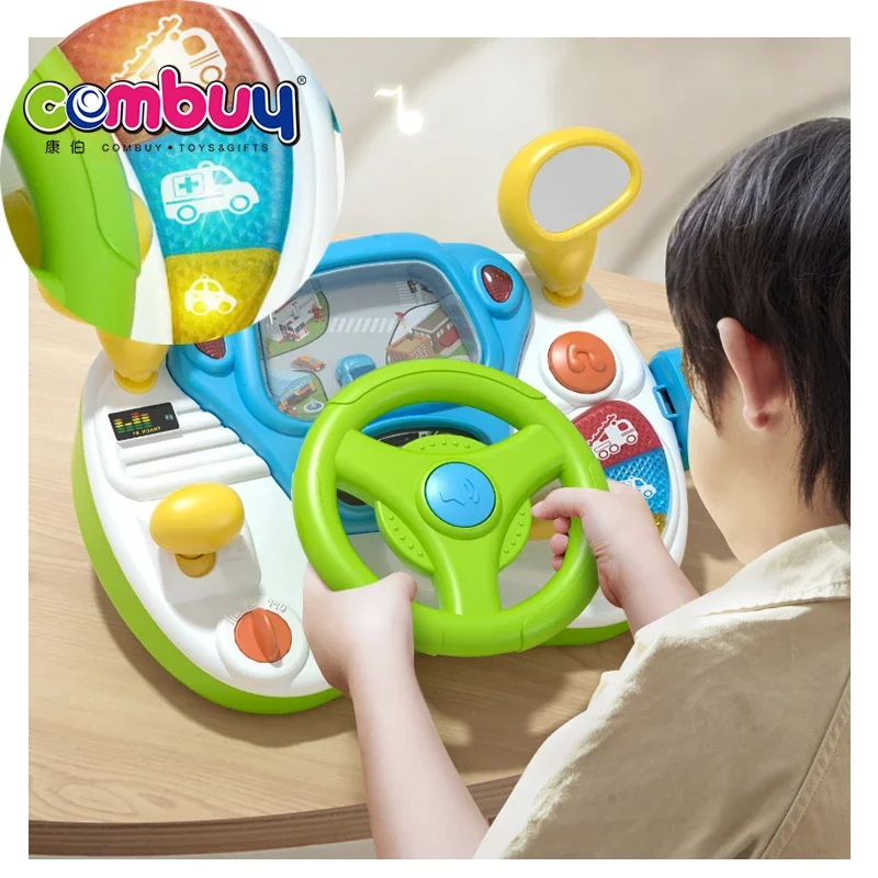 

Preschool educational steering wheel game kids play driving head drive toy