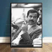 The Great Leader Saddam Hussein Portrait Wall Poster Prints Bedroom Picture Art for Home Living Room Decor Gift Canvas Painting