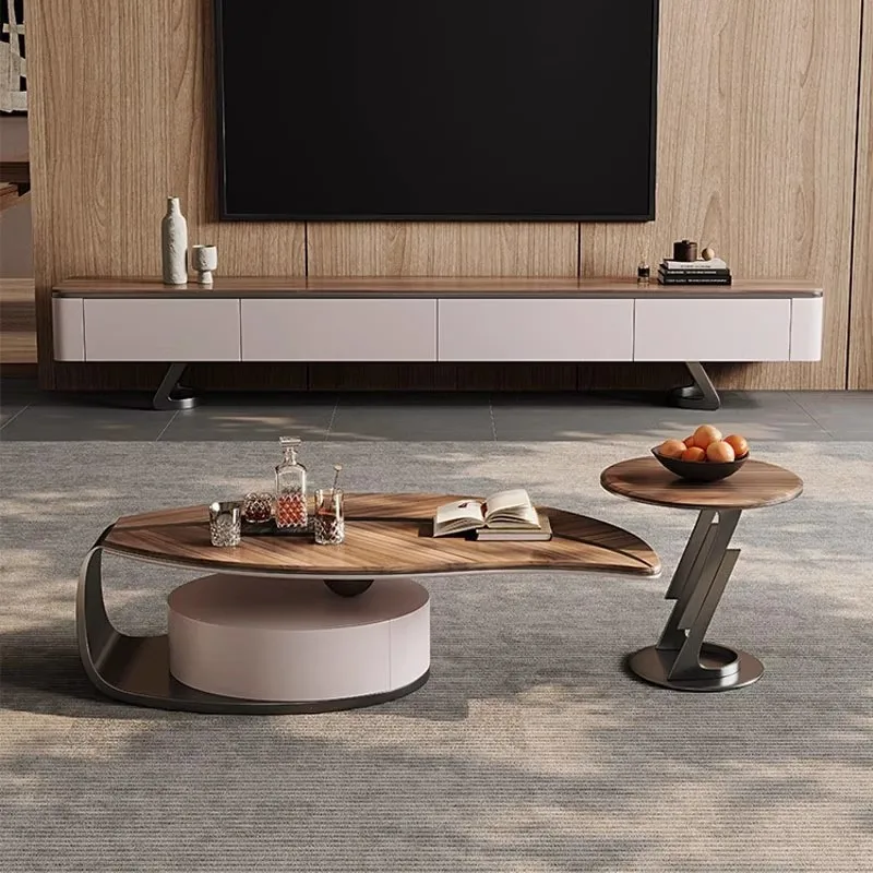 New coffee table modern light luxury designer leaf special-shaped small apartment combination living room home popular home