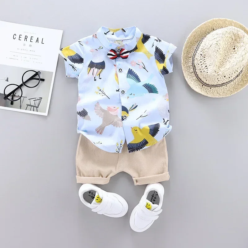 

New Summer Fashion Baby Boys Clothes Suit Children Shirt Shorts 2Pcs/Sets Toddler Casual Costume Infant Clothing Kids Tracksuits