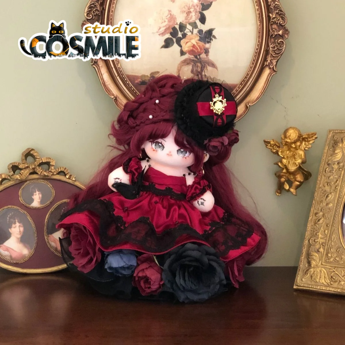 

Idol Mermaid Princess Fairy Girl Burgundy Hair Constellation Capricorn Stuffed Plushie 20cm 28cm Plush Doll Body Dress Toy KK