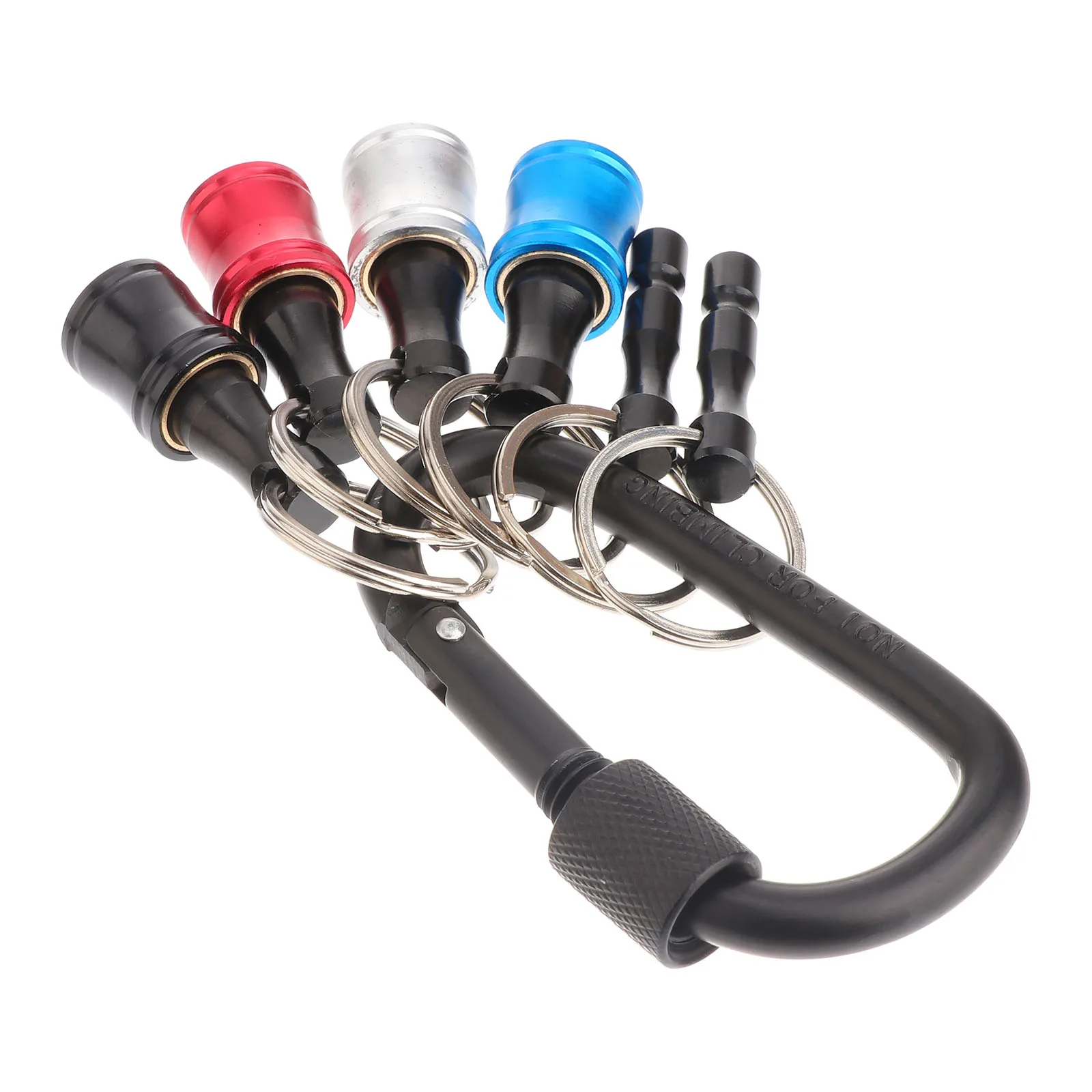 

Keychain Extension Rod Set Drill Bits Socket Holder Quick Release Carabiner Aluminum Alloy Craftsmanship Durability Practicality