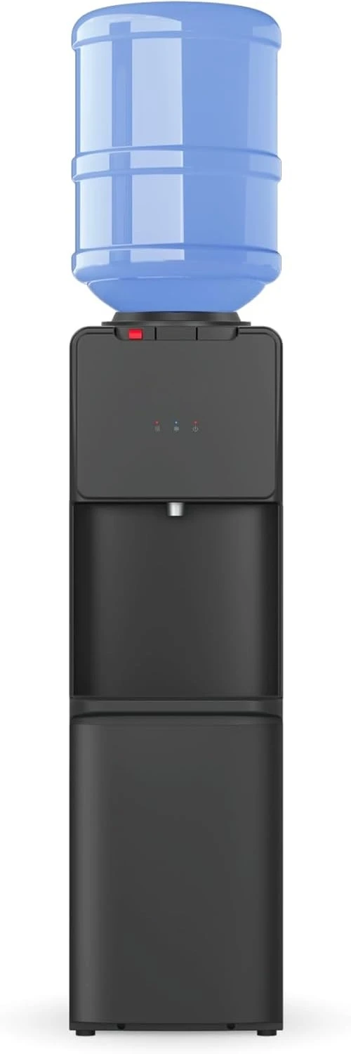130 Series Top-Load Water Cooler Dispenser for 3- and 5-Gallon Bottles, Hot & Cold, Spill-Free Loading,Safety Lock, Black