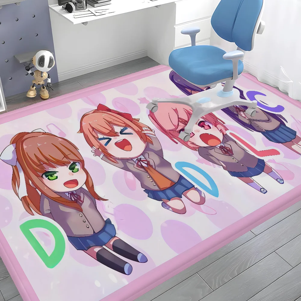 Doki Anime L-Literature Club Room Mats Anti-slip Absorb Water Long Strip Cushion Bedroon Mat Household Carpets