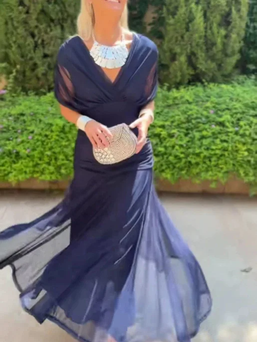 1 2026 Europäisch-Amerikanisches Frühling-Sommer Neues Netz-Print-Trägerkleid Ins Urlaub Party Maxikleid – Detail 15