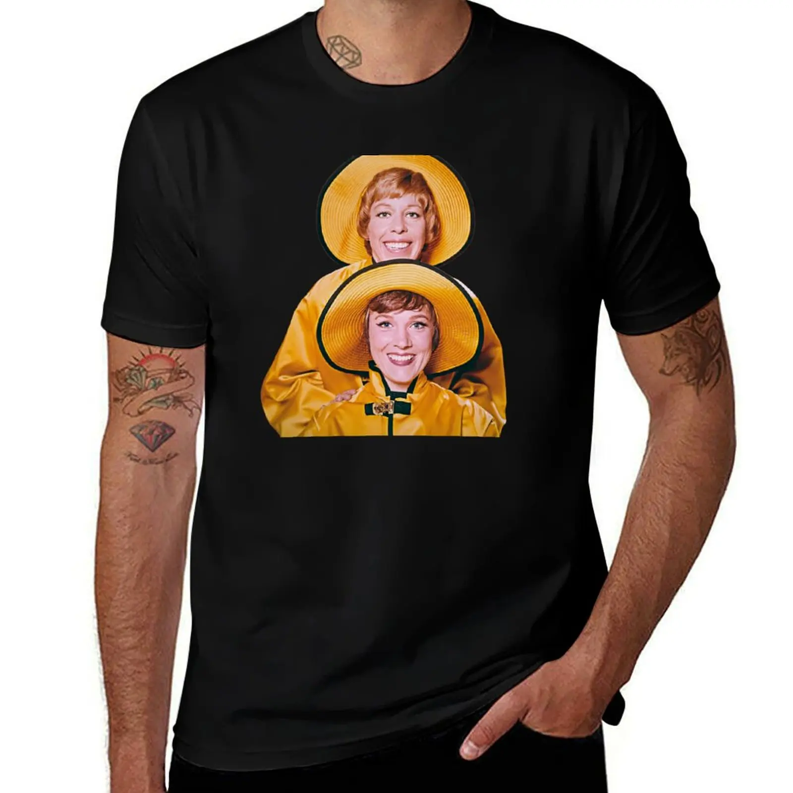 

Julie Carol Burnett and Andrews T-Shirt Non-Shrink Basic Cotton T-Shirt