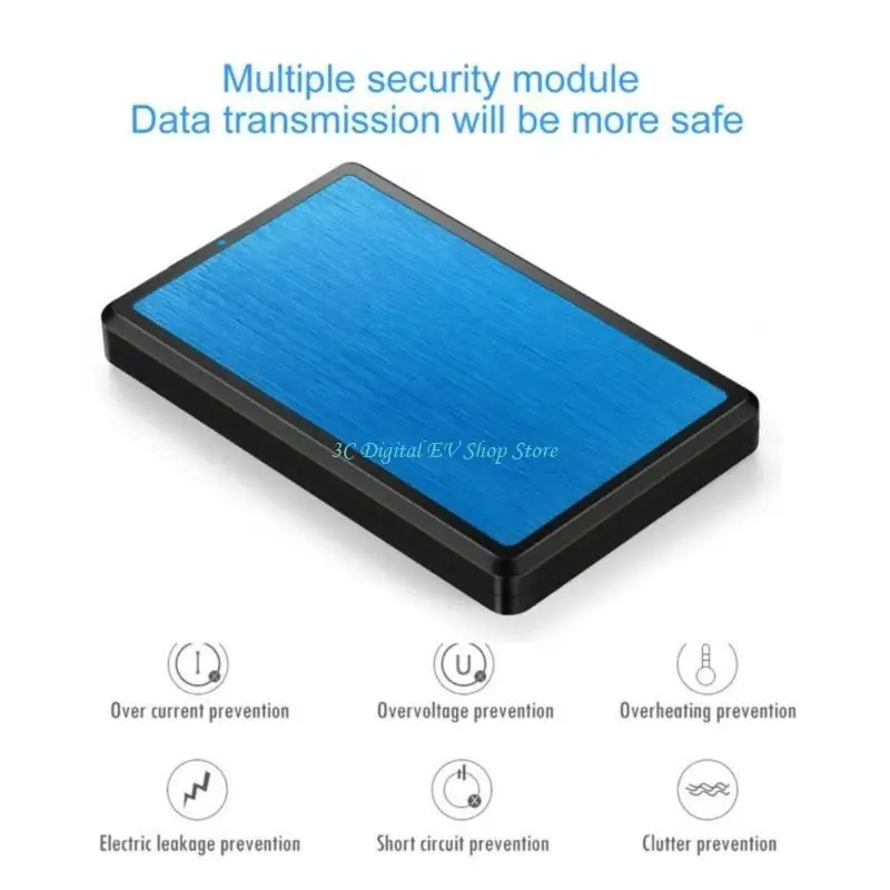 E74D 2.5inch Hard Drive Enclosure 5Gbps USB to SATA3.0 2.0 External Hard Drive Enclosure Hard Drive Case for HDD SSD