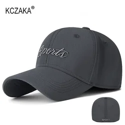 KCZAKA Fitted Cap for Men Back Closed Baseball Caps Casual Letter Stretch Full Closed Hats Hard Top Street Vistor Sun Hat