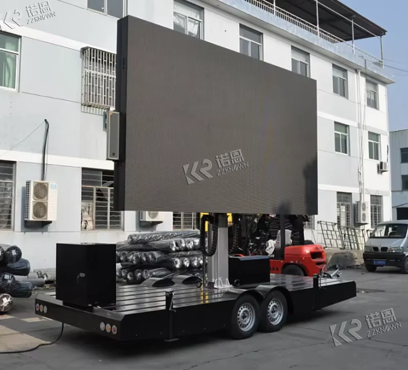 Mobile Foldable LED Screen Trailer Outdoor Advertising Display Waterproof Mobile LED Digital Signage