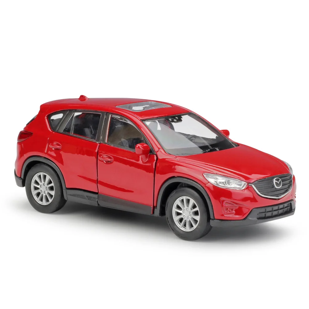 Mazda-modelo de coche de juguete CX5 CX-5 Welly Diecast Alloy SUV en miniatura, se pueden abrir puertas traseras que, regalo de colección para niños, 1/36