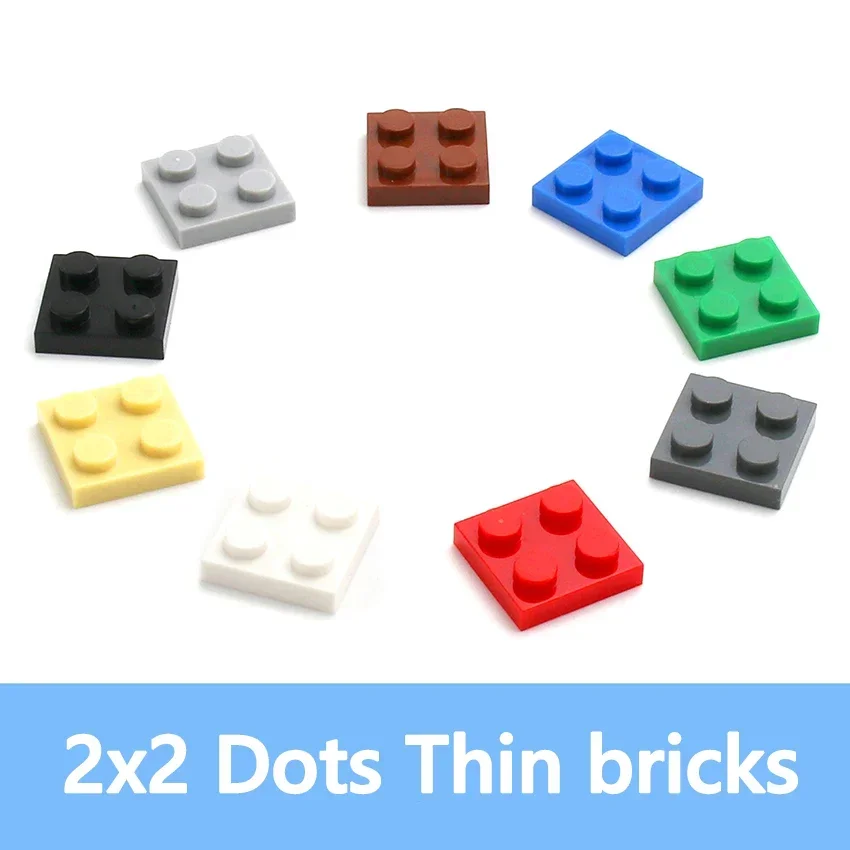 Diy Bouwstenen Dunne Figuren Bakstenen Maat 2X2 Dots 85Pcs Compatibel Met 3022 Plastic Educatief Creatief Speelgoed Voor Kinderen