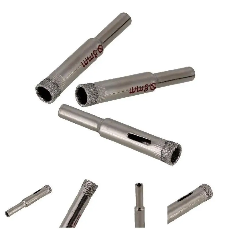 10 PCS/Set 8MM Diamond Coated Drill Accessories Bits Hole Saw Glass Granite Cutter Opener Bits
