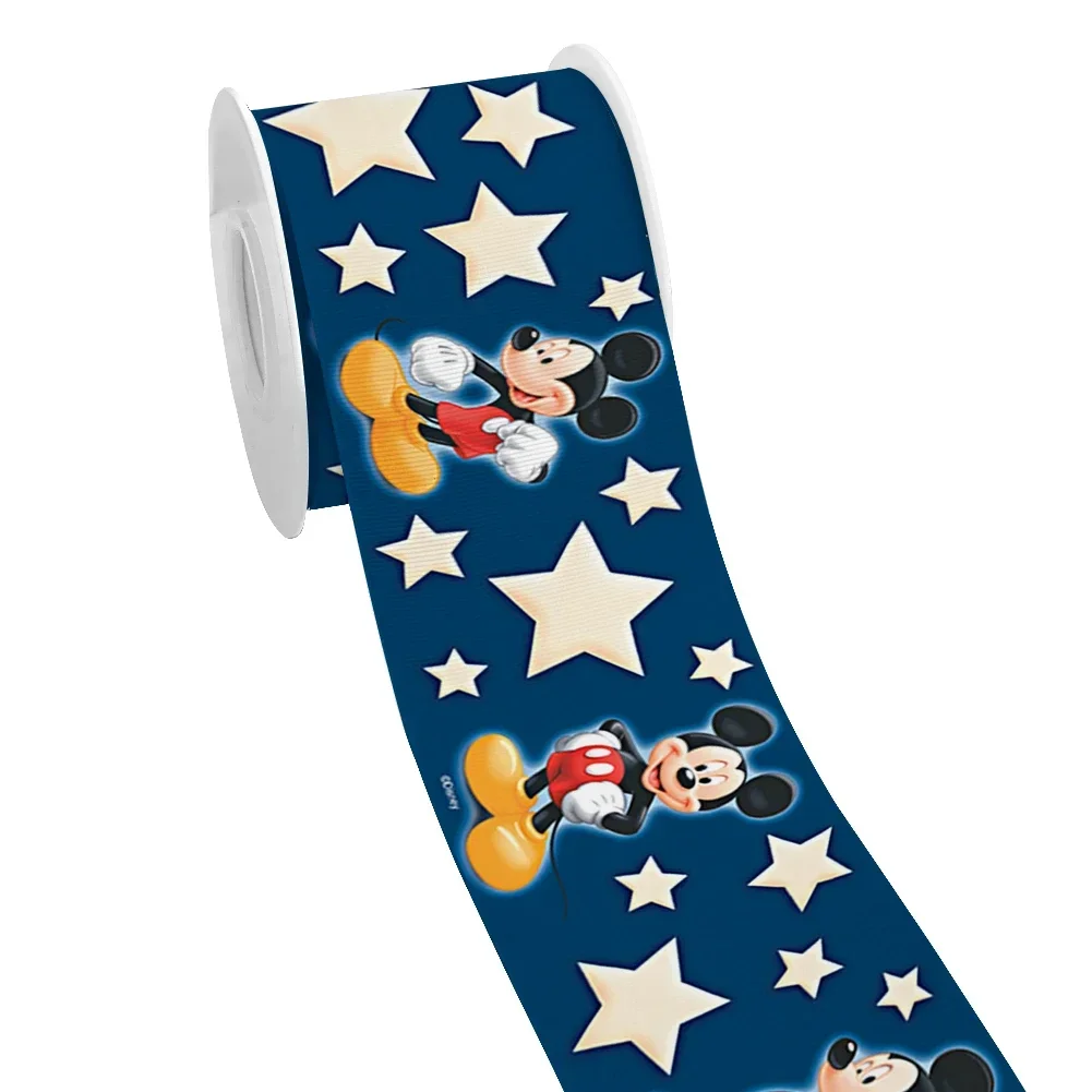 Star Disney Cartoon Mickey Mouse Duffy Grosgrain Ribbon for Gift Wrapping DIY Sewing Art 10yards Satin Ribbon