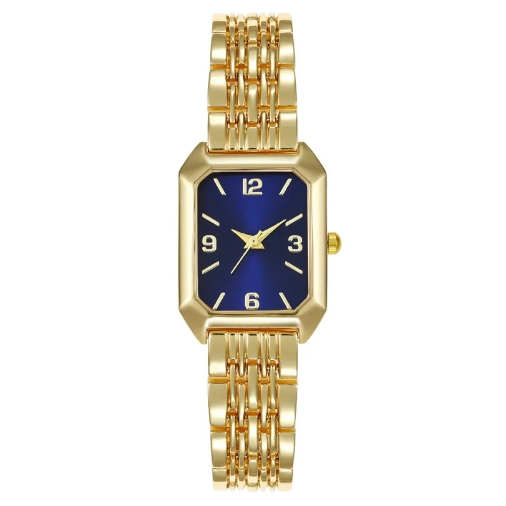 Fashion Stainless Steel Quartz Watches Quartz Square Women Wristwatch Business Folding buckle Strap Watch Women