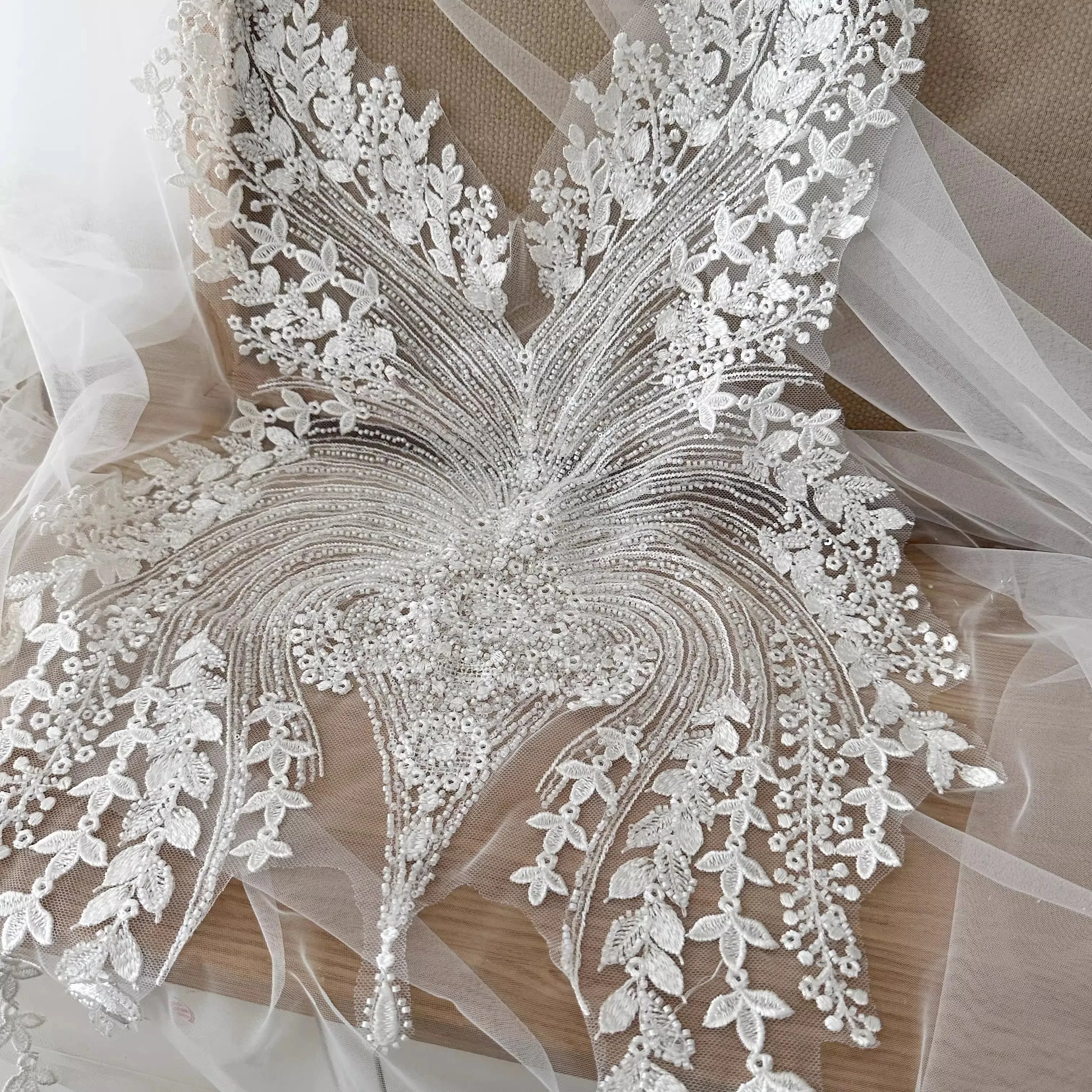wedding dress beading diy Making a Beaded Wedding Gown Tutorial