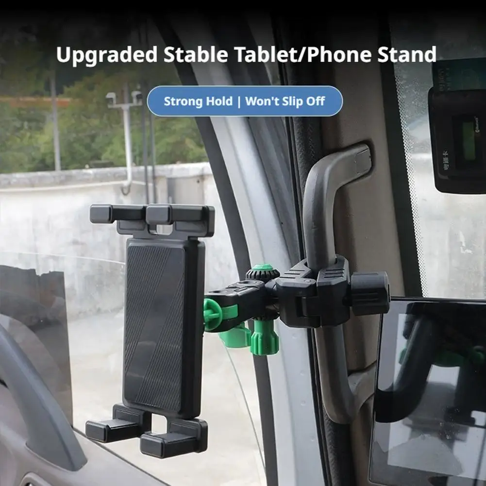 Universal Pillar Grab Handle Phone Mount Adjustable Car Truck Holder for Pickup Excavator Loader Heavy Duty Support Bracket