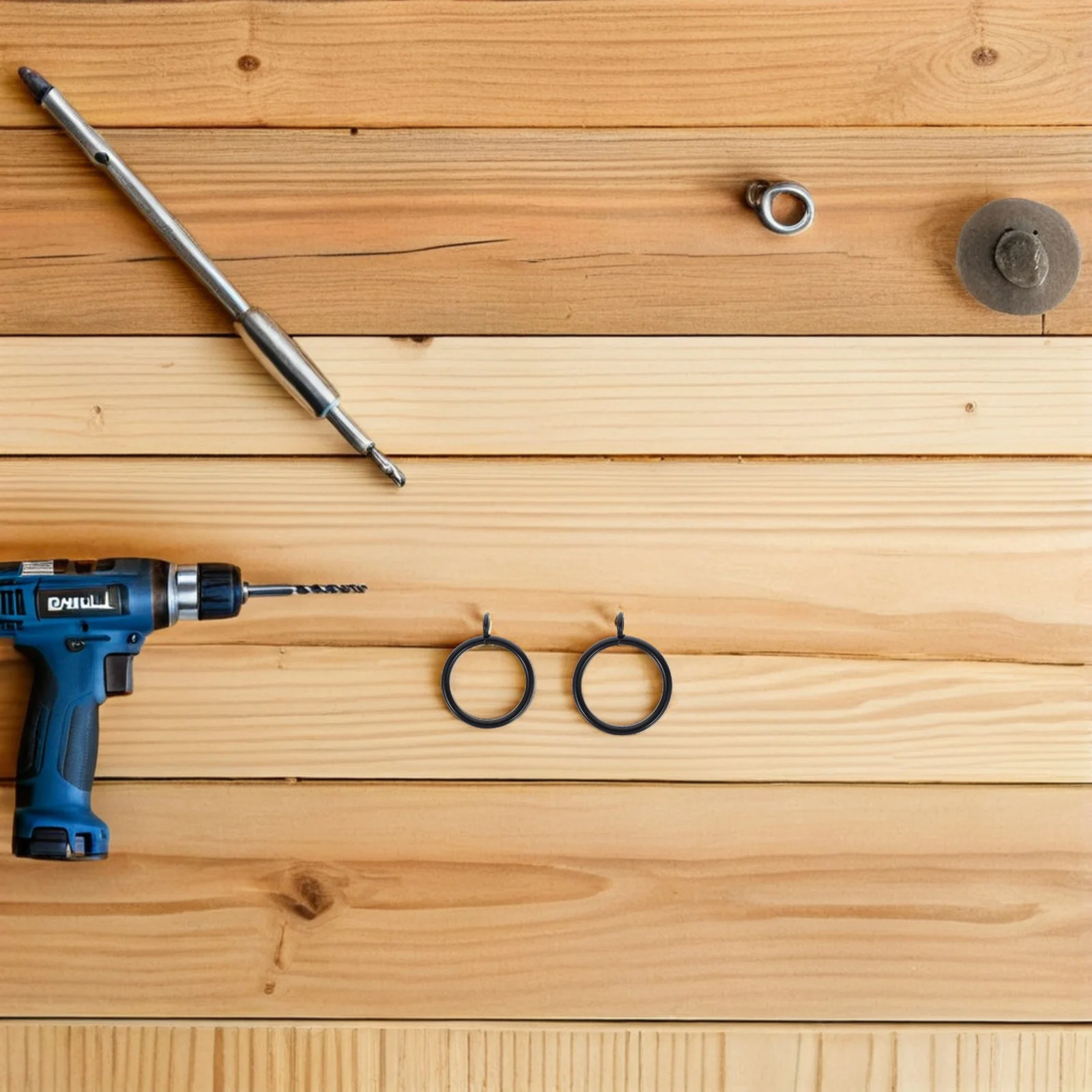 

20Pcs Curtain Hanging Rings Metal Solid Heavy Duty for Drapes Roman Blinds Secure Closed Hook Room Bedroom Decor