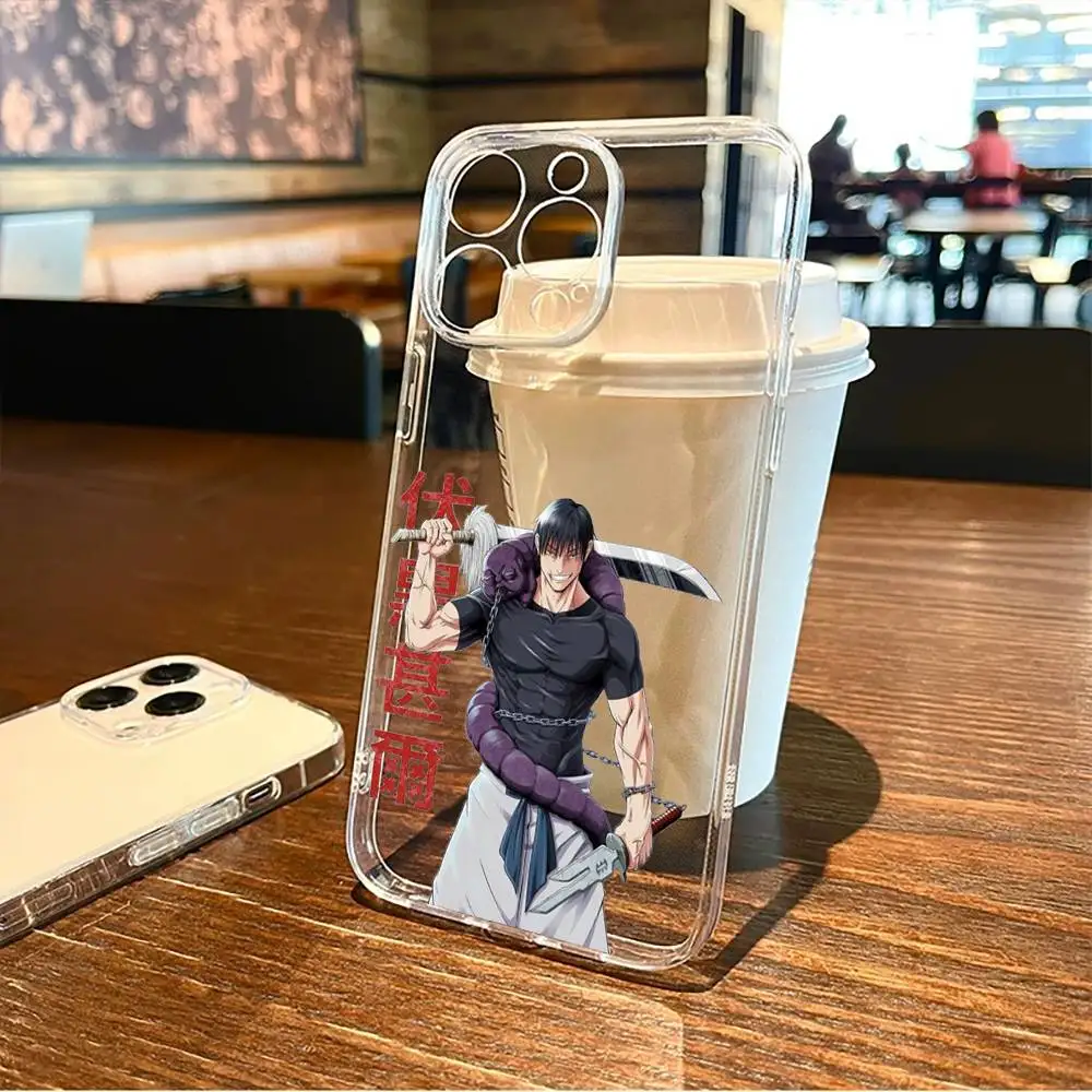 

Jujutsu Kaisen Toji Fushiguro Phone Case For iPhone17,16,15,14,13,12,11 Plus,Pro Max,XS,X,XR,SE,Mini,Soft Transparent Cover
