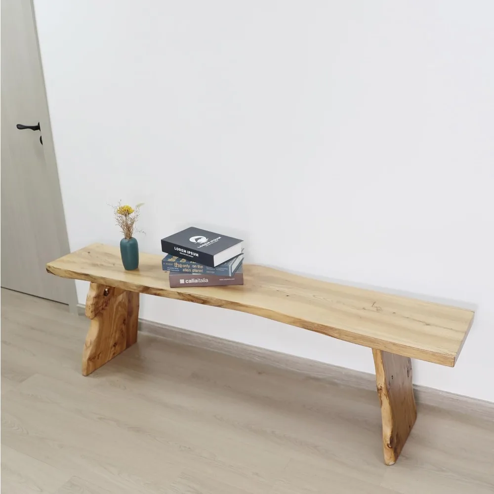 Banco de comedor de madera, bancos para dormitorio, taburete reposapiés, banco decorativo para entrada, comedor, sala de estar y dormitorio