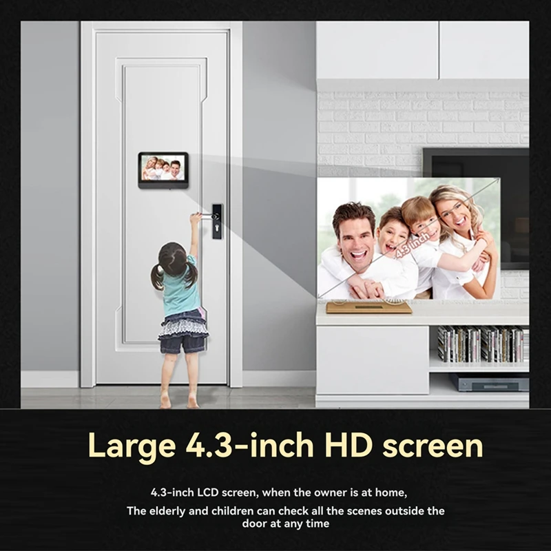 Hot Sale Tuya Wifi Smart Cat Eye Doorbell Monitoring 3MP Camera 140° Wide Angle Electronic Cat Eye Observer