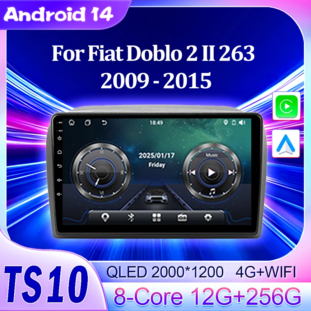 

Car Multimedia Video Player For Fiat Doblo 2 II 263 2009 - 2015 Navigation GPS Stereo Head Unit Bluetooth 9 Inch Touch Screen